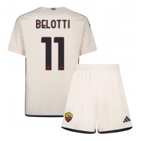 Fotballdrakt Barn AS Roma Andrea Belotti #11 Bortedraktsett 2023-24 Kortermet (+ Korte bukser)